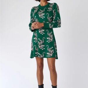 Crosby by Mollie Burch Saige Sweater Dress in Green Tiger Tango NWT